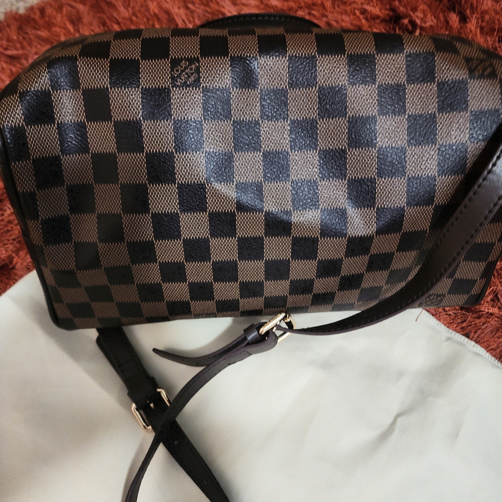 Louis Vuitton Damier Ebene Brown Top-Handle Shoulder Bag - Picture 7 of 14